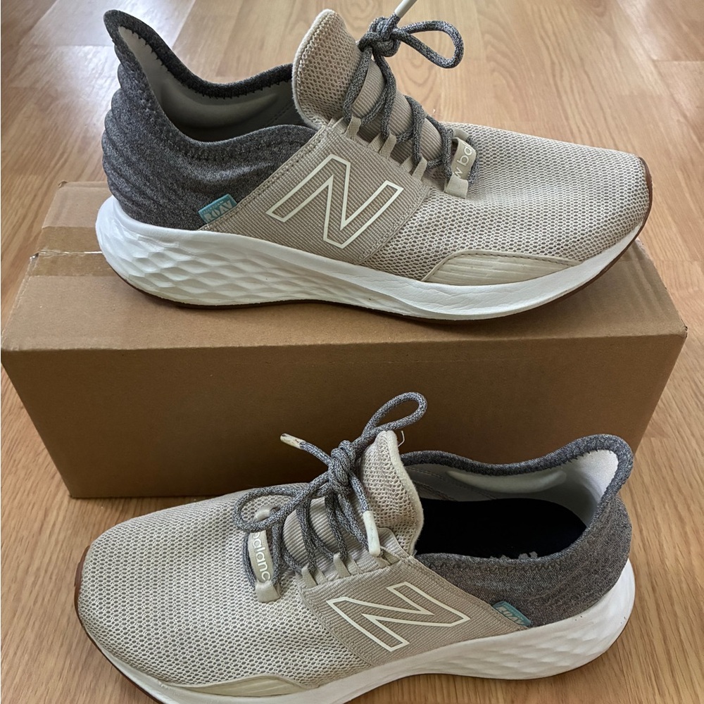 New Balance Tan and Gray Athletic Shoes